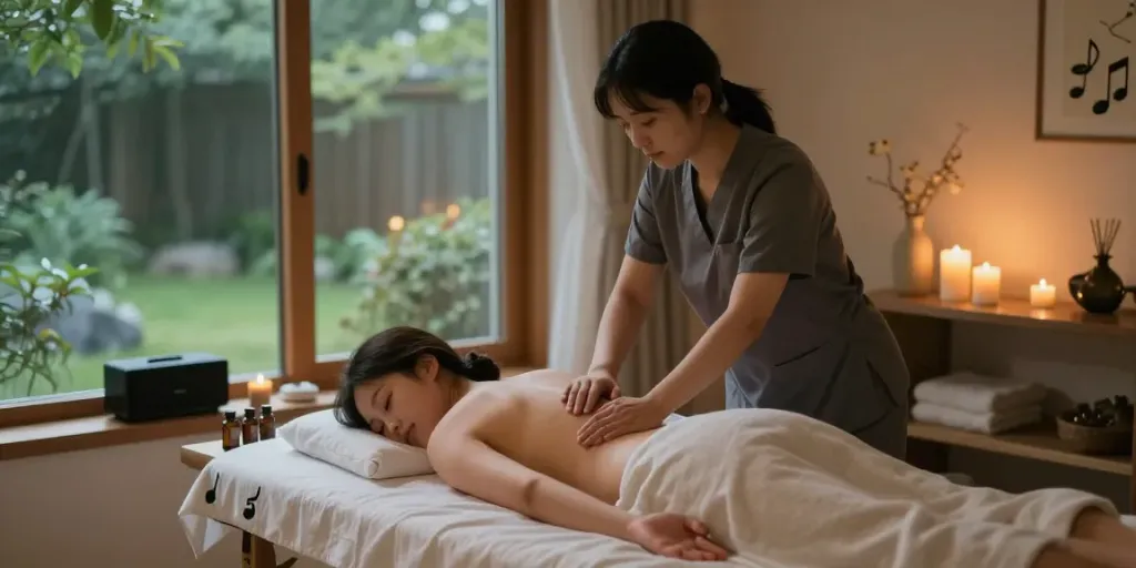 Providing 오산출장안마 massage therapy in a serene and tranquil setting.